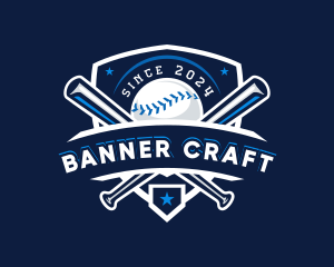 Sport Baseball Shield logo design