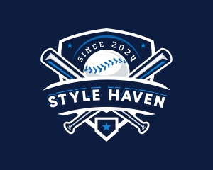 Little League - Sport Baseball Shield logo design