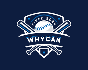 Baseball Bat - Sport Baseball Shield logo design