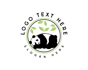 Ursidae - Garden  Bamboo Panda logo design