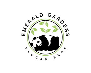 Garden  Bamboo Panda logo design