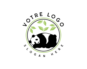 Bear - Garden  Bamboo Panda logo design
