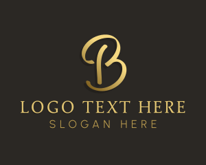 Handwritten - Elegant Script Letter B logo design