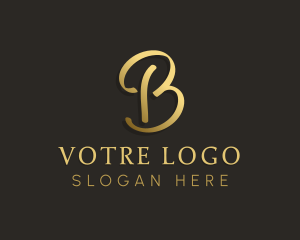 Lettering - Elegant Script Letter B logo design