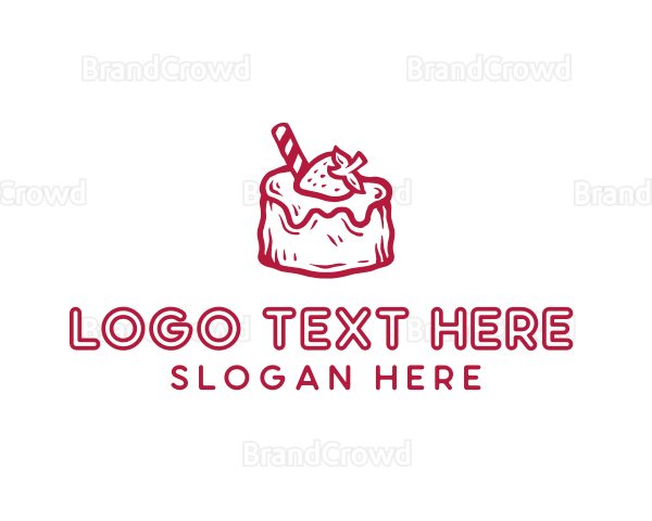 Sweet Strawberry Cake Logo