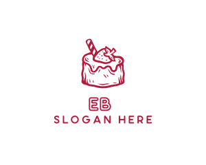 Sweet Strawberry Cake Logo