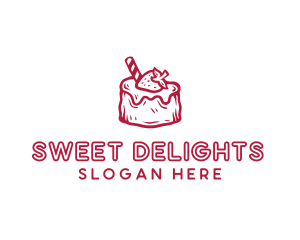 Sweet Strawberry Cake logo design