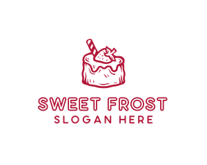 Icing - Sweet Strawberry Cake logo design