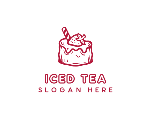 Sweet Strawberry Cake logo design