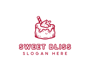 Sweet Strawberry Cake logo design