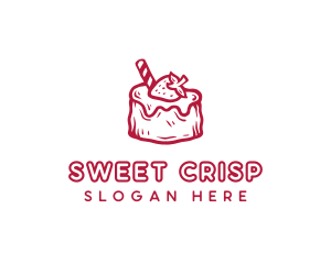 Sweet Strawberry Cake logo design