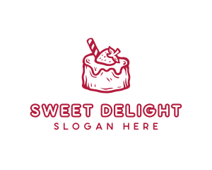 Sweet Strawberry Cake logo design