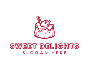 Sweet Strawberry Cake logo design