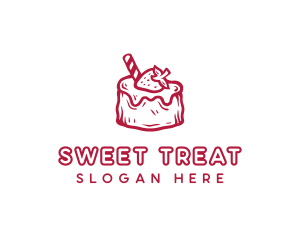 Sweet Strawberry Cake logo design