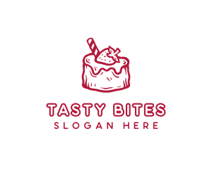 Sweet Strawberry Cake logo design