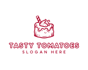 Sweet Strawberry Cake logo design