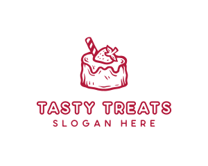 Sweet Strawberry Cake logo design