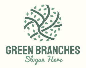 Green Branch Circle logo design