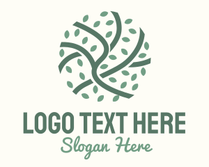 Vineyard - Green Branch Circle logo design