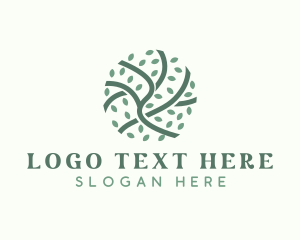 Green - Green Branch Leaf logo design