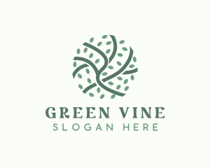 Green Branch Leaf logo design