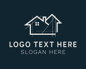 Roofing - Architecture House Contractor logo design