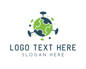 Global - Global Virus  Sphere logo design