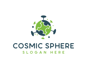 Sphere - Pandemic Virus Sphere logo design