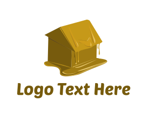 House - Melting Wax House logo design
