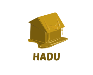 Gold - Melting Wax House logo design