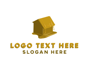 House - Melting Wax House logo design