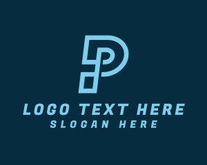 Application - Tech Modern Letter P logo design