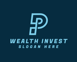 Invest - Tech Modern Letter P logo design
