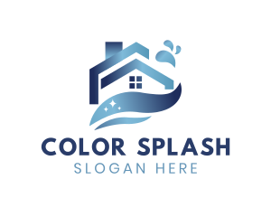 Splash House Cleaning logo design