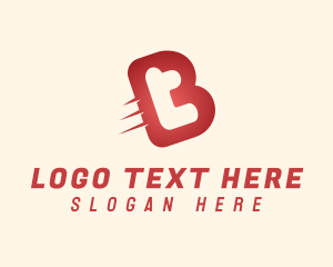 Fast - Fast Moving Letters T&B logo design