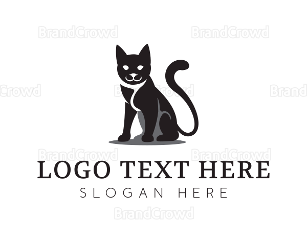 Cute Pet Cat Animal Logo