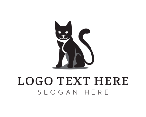 Kitten - Cute Pet Cat Animal logo design