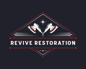 Restoration - Buffing Polisher Restoration logo design
