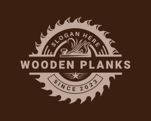 Sawmill Woodwork Planer logo design