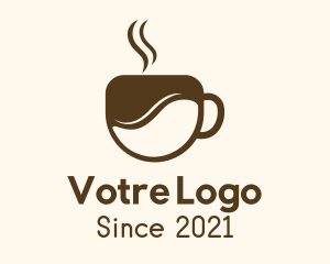Hot - Brown Coffee Cup logo design