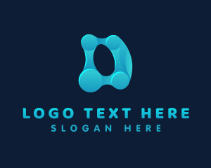 Application - Digital Technology Letter D logo design