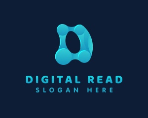 Digital Technology Letter D logo design