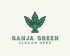 Weed Marijuana Cannabis logo design