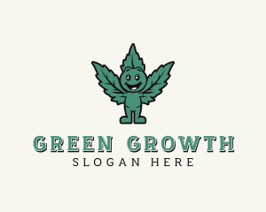 Weed Marijuana Cannabis logo design