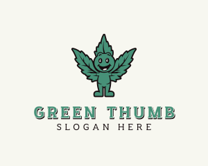 Weed Marijuana Cannabis logo design