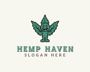 Weed Marijuana Cannabis logo design