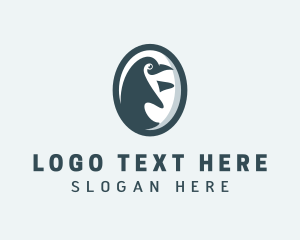 Snow Leopard - Penguin Zoo Wildlife logo design