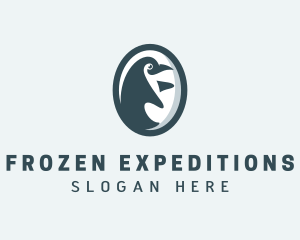 Antarctica - Penguin Zoo Wildlife logo design