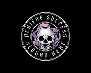 Death Smoking Skull Logo