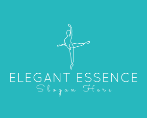 Graceful - Minimalist Ballerina Pose logo design